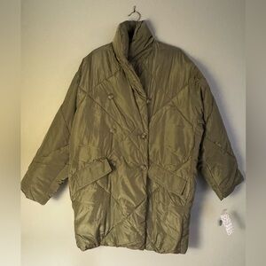Free People Olive Puffer Jacket